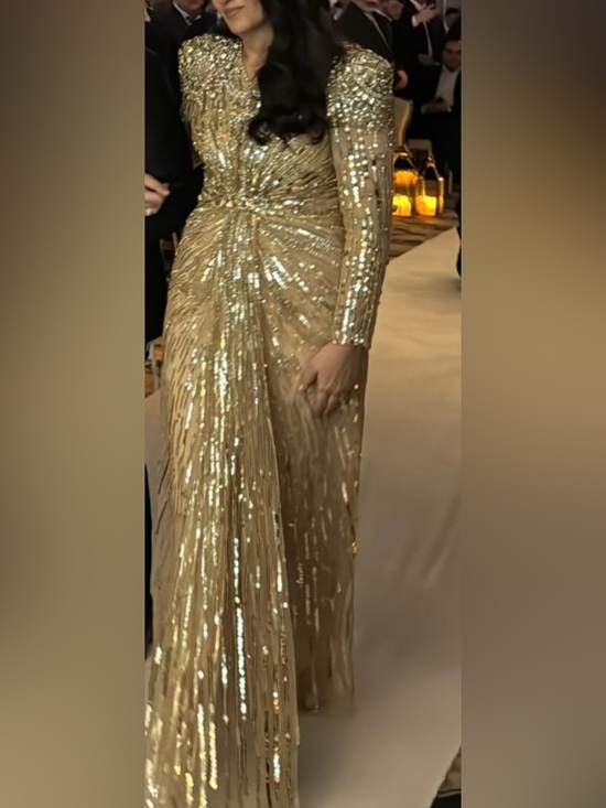 Jenny Packham Dresses & Skirts - Jenny Packham Gold Lotus Lady Evening Gown Altered to fit size 12